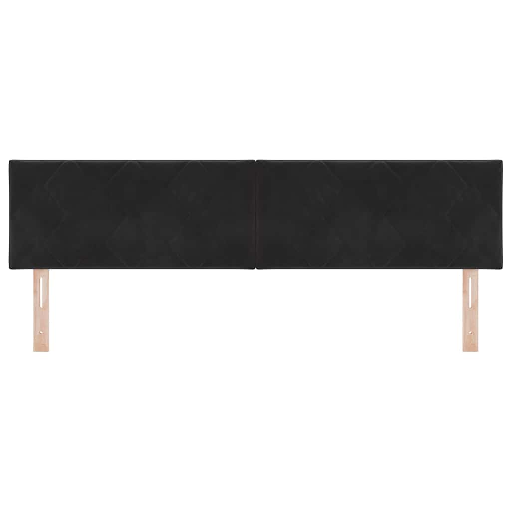 vidaXL Wezgłowie LED Czarny 180 cm Aksamit