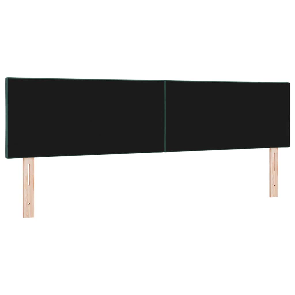 vidaXL Wezgłowie LED Ciemna zieleń 180 cm Aksamit