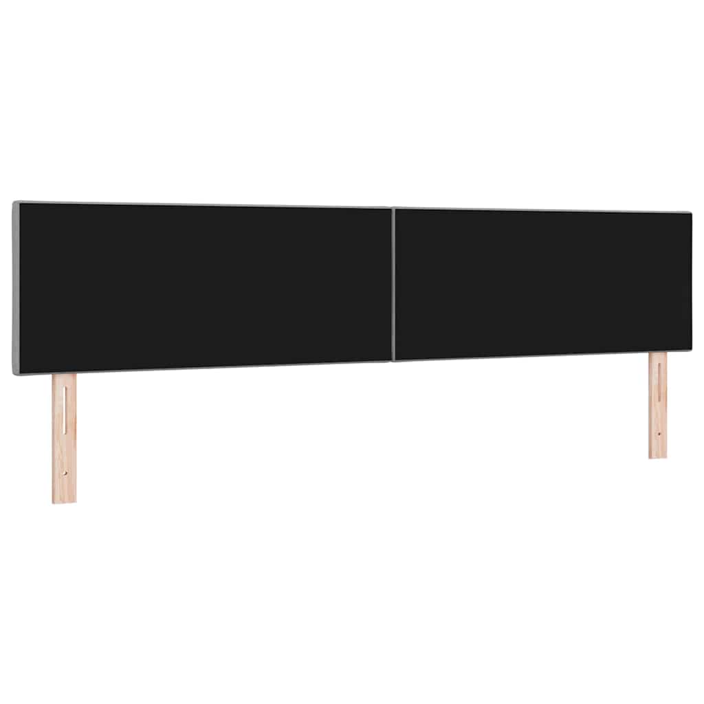vidaXL Wezgłowie LED Jasnoszary 200 cm tkanina
