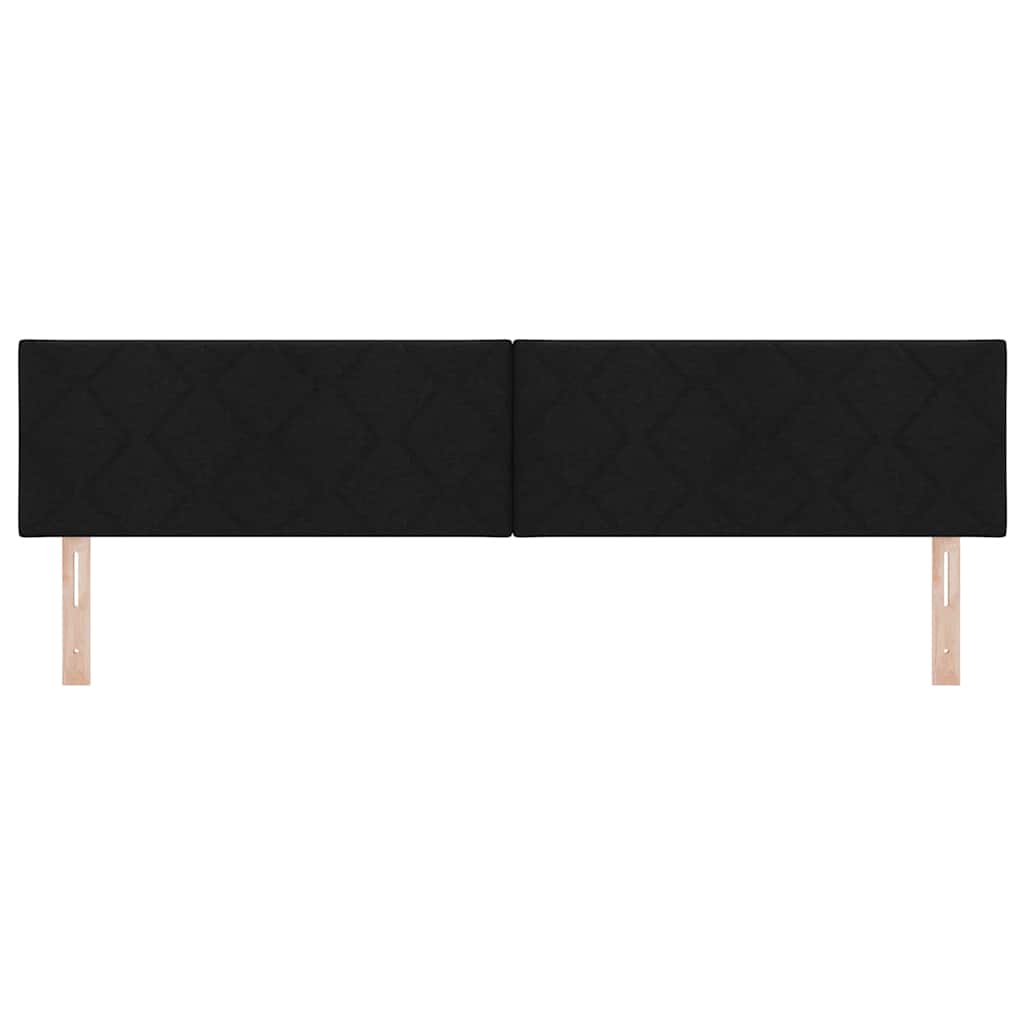vidaXL Wezgłowie LED Czarny 200 cm tkanina