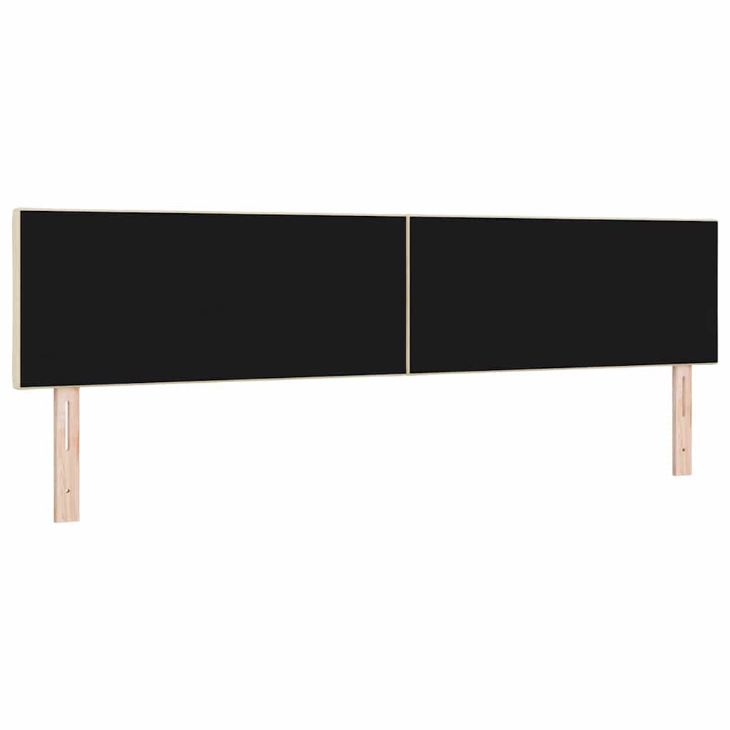 vidaXL Wezgłowie LED Kremowy 200 cm tkanina