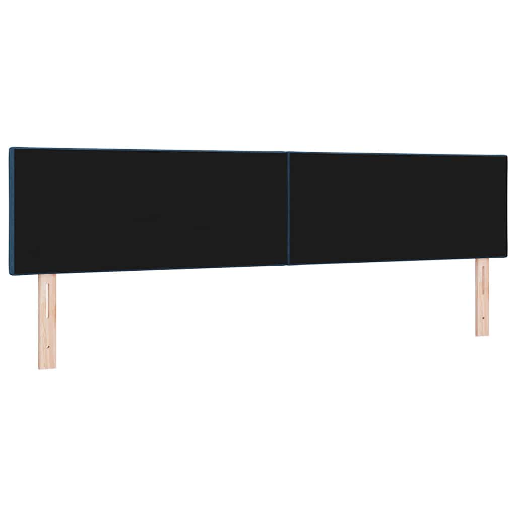 vidaXL Wezgłowie LED Niebieski 200 cm tkanina