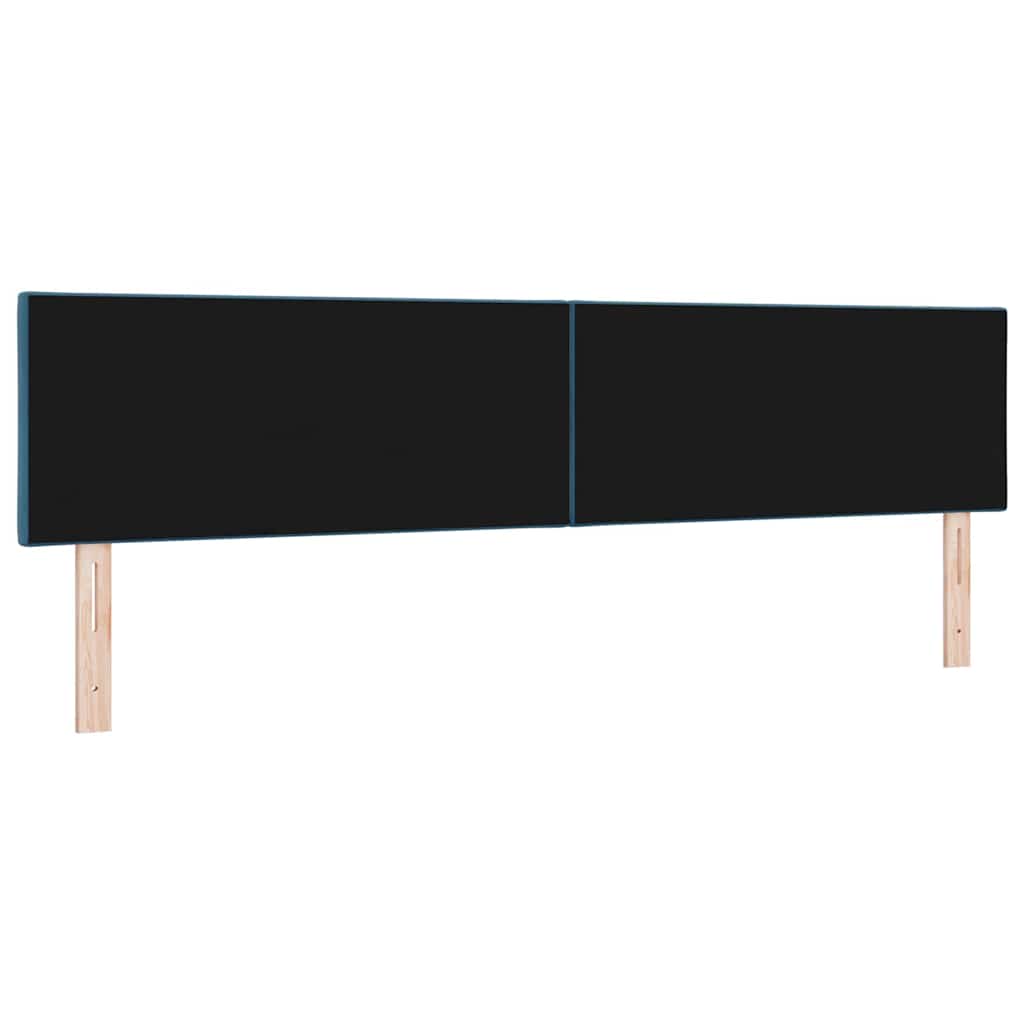 vidaXL Wezgłowie LED Ciemnoniebieski 200 cm Aksamit