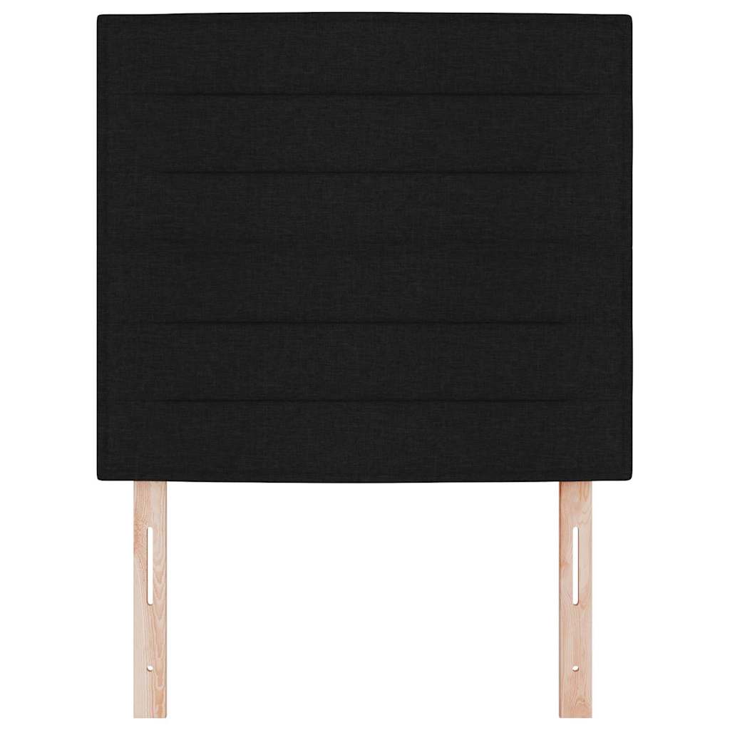 vidaXL Wezgłowie LED z paskami LED Z zagłówkiem Czarny 80 cm tkanina
