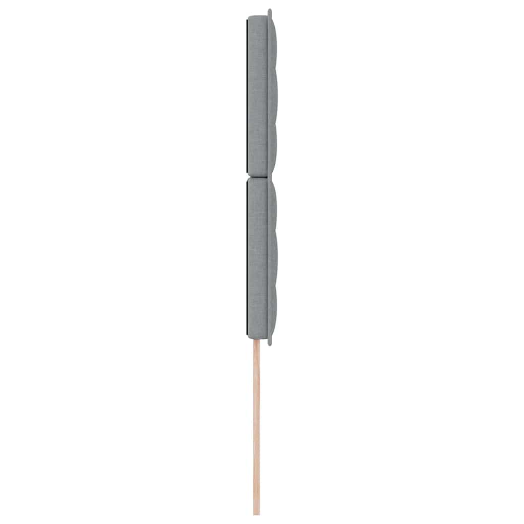 vidaXL Wezgłowie LED z paskami LED Jasnoszary 90 cm tkanina