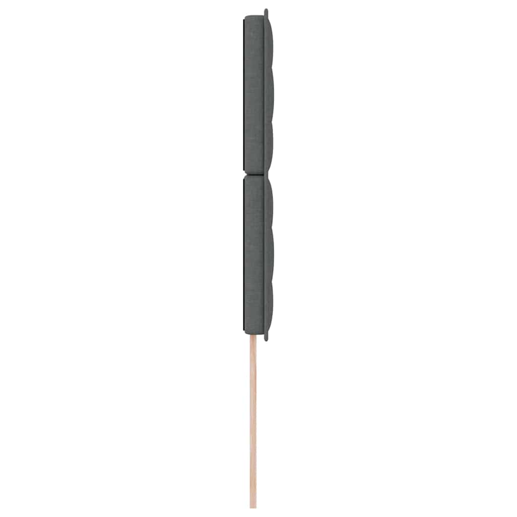vidaXL Wezgłowie LED z paskami LED Ciemnoszary 90 cm tkanina