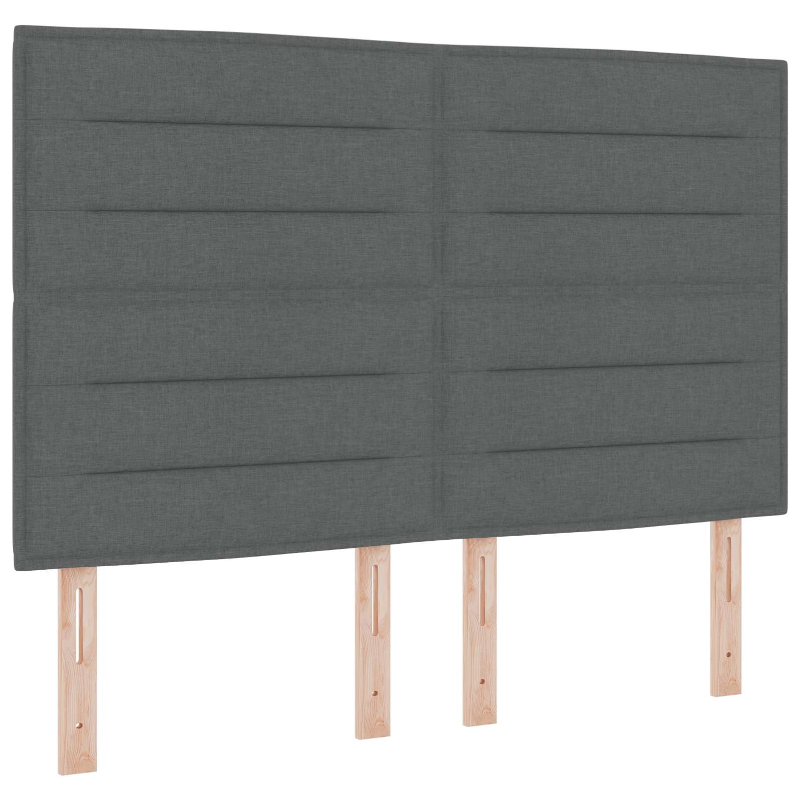 vidaXL Wezgłowie LED z paskami LED Ciemnoszary 160 cm tkanina