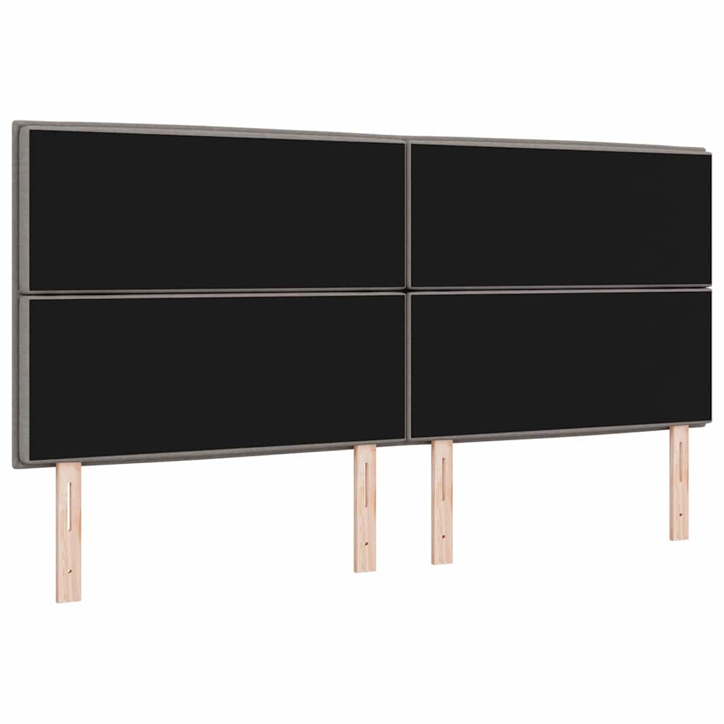 vidaXL Wezgłowie LED z paskami LED Ciemnoszary 200 cm tkanina