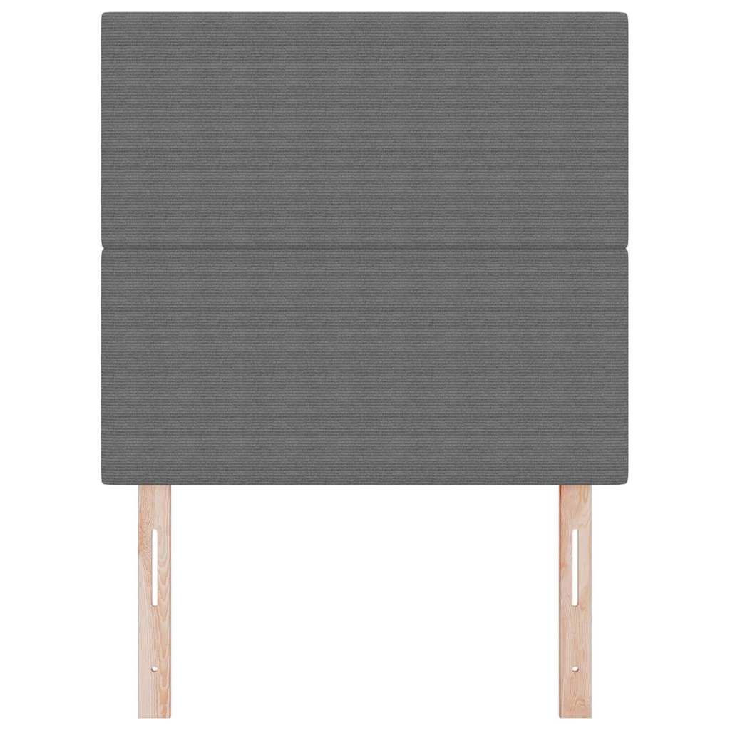 vidaXL Wezgłowie LED z paskami LED Jasnoszary 80 cm Tkanina sztruksowa