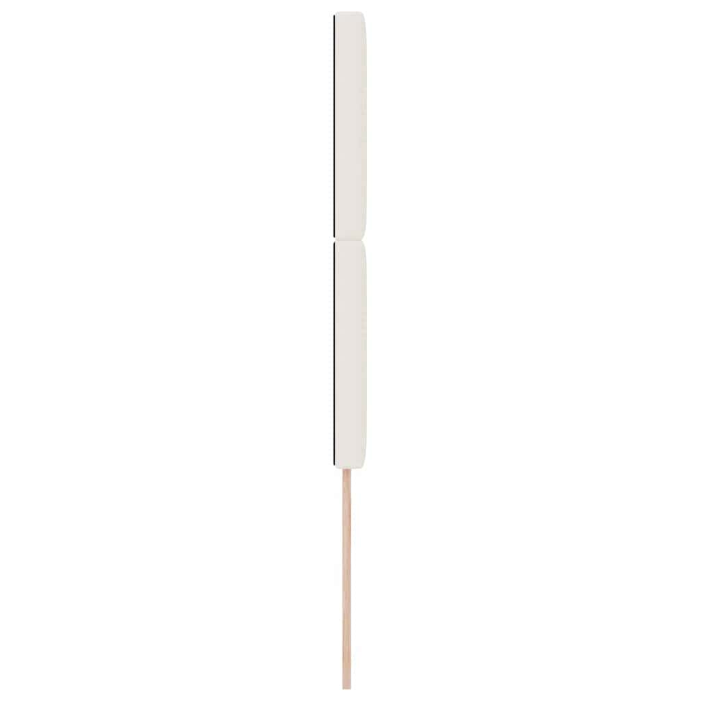 vidaXL Wezgłowie LED z paskami LED Kremowy 80 cm Tkanina sztruksowa