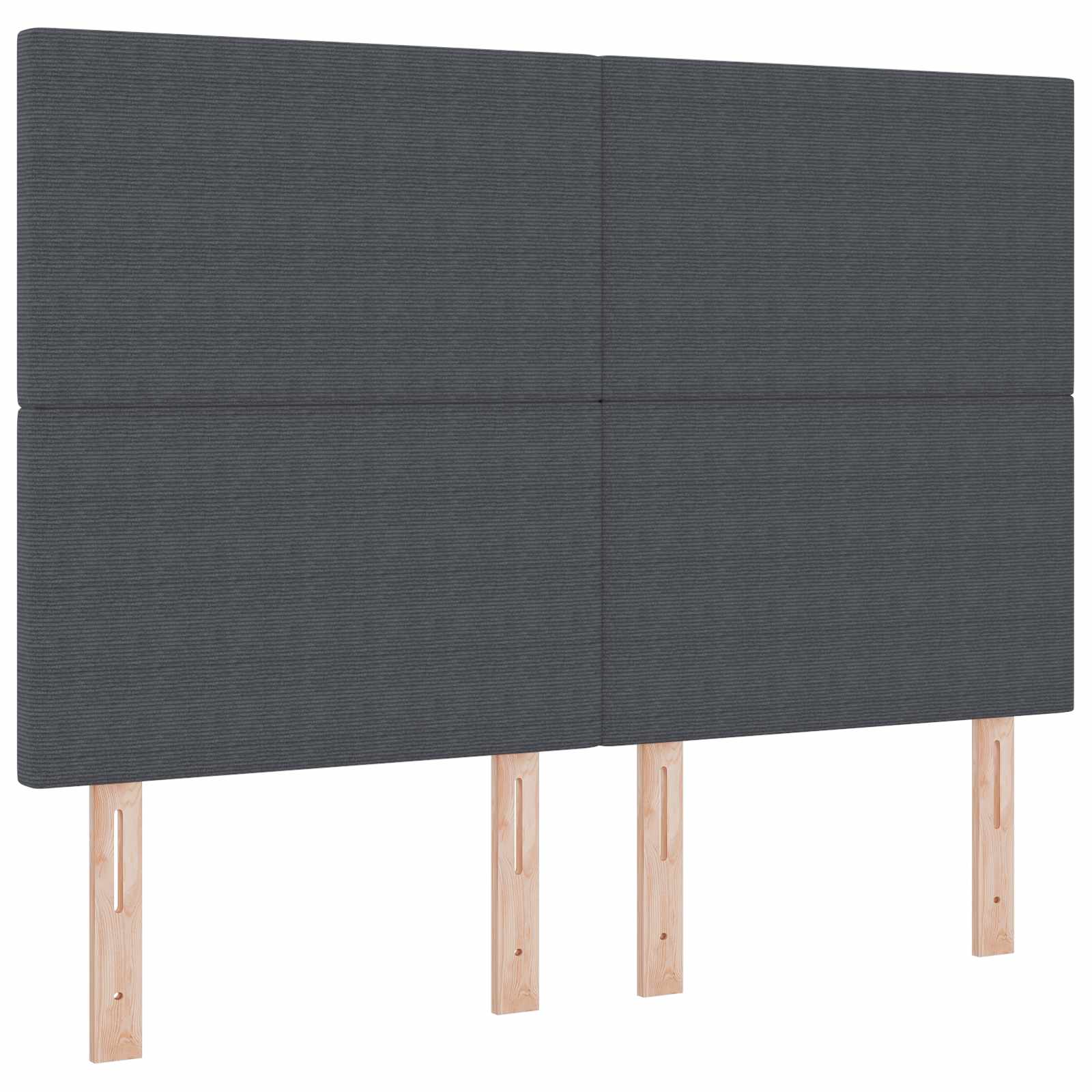 vidaXL Wezgłowie LED Ciemnoszary 144 cm Tkanina sztruksowa