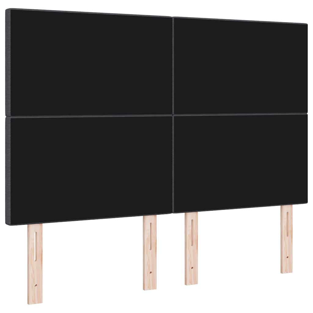 vidaXL Wezgłowie LED Ciemnoszary 144 cm Tkanina sztruksowa