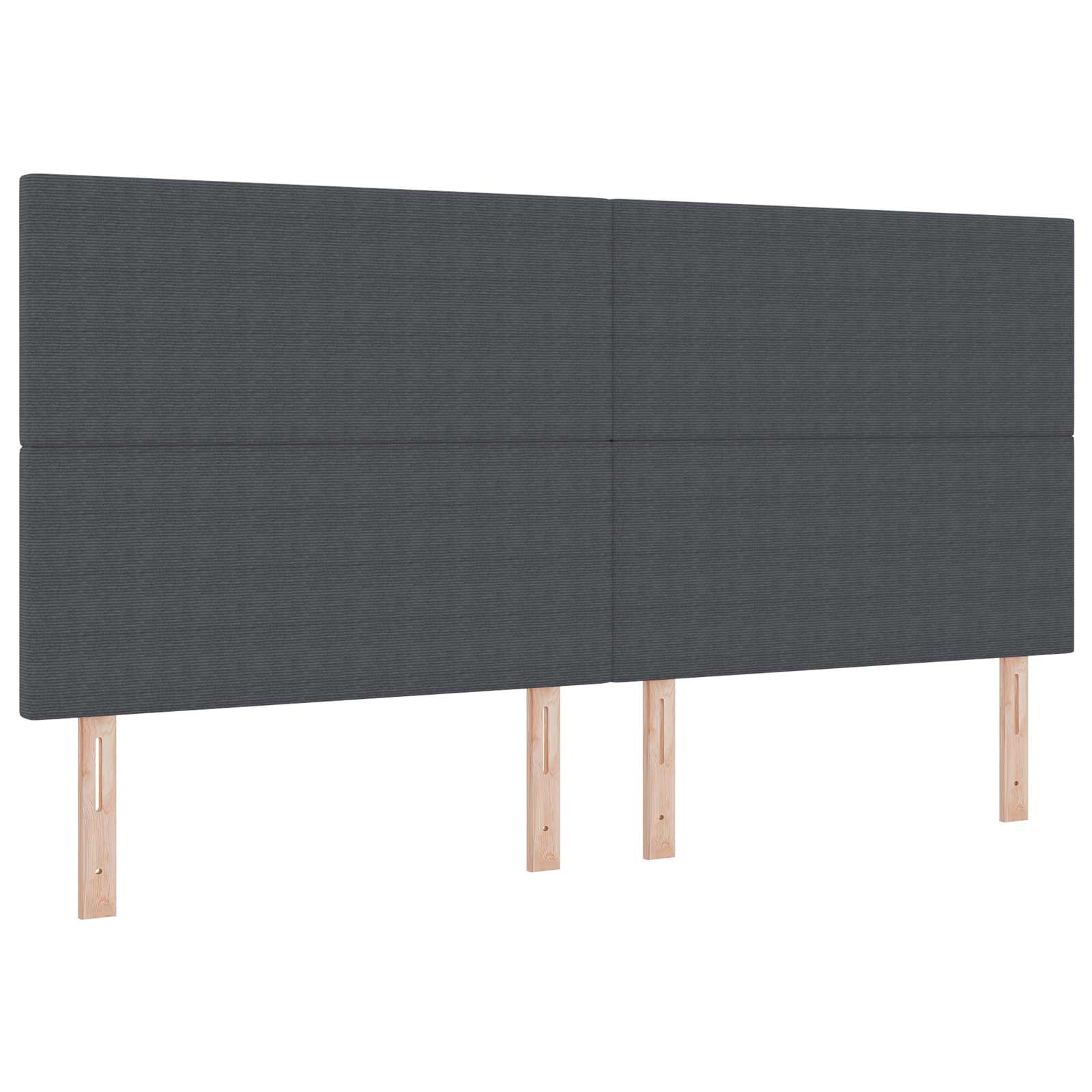 vidaXL Wezgłowie LED Ciemnoszary 200 cm Tkanina sztruksowa