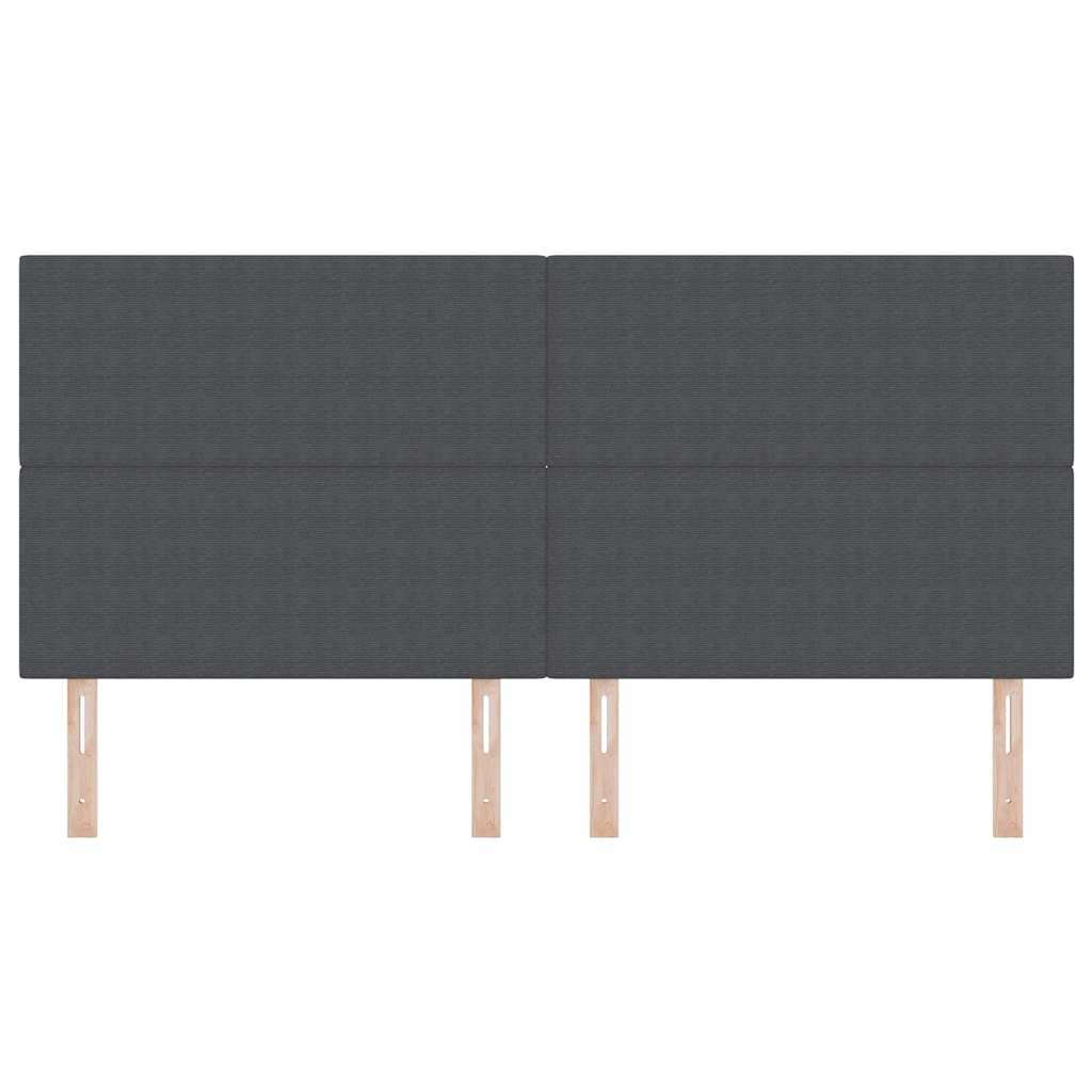 vidaXL Wezgłowie LED Ciemnoszary 200 cm Tkanina sztruksowa