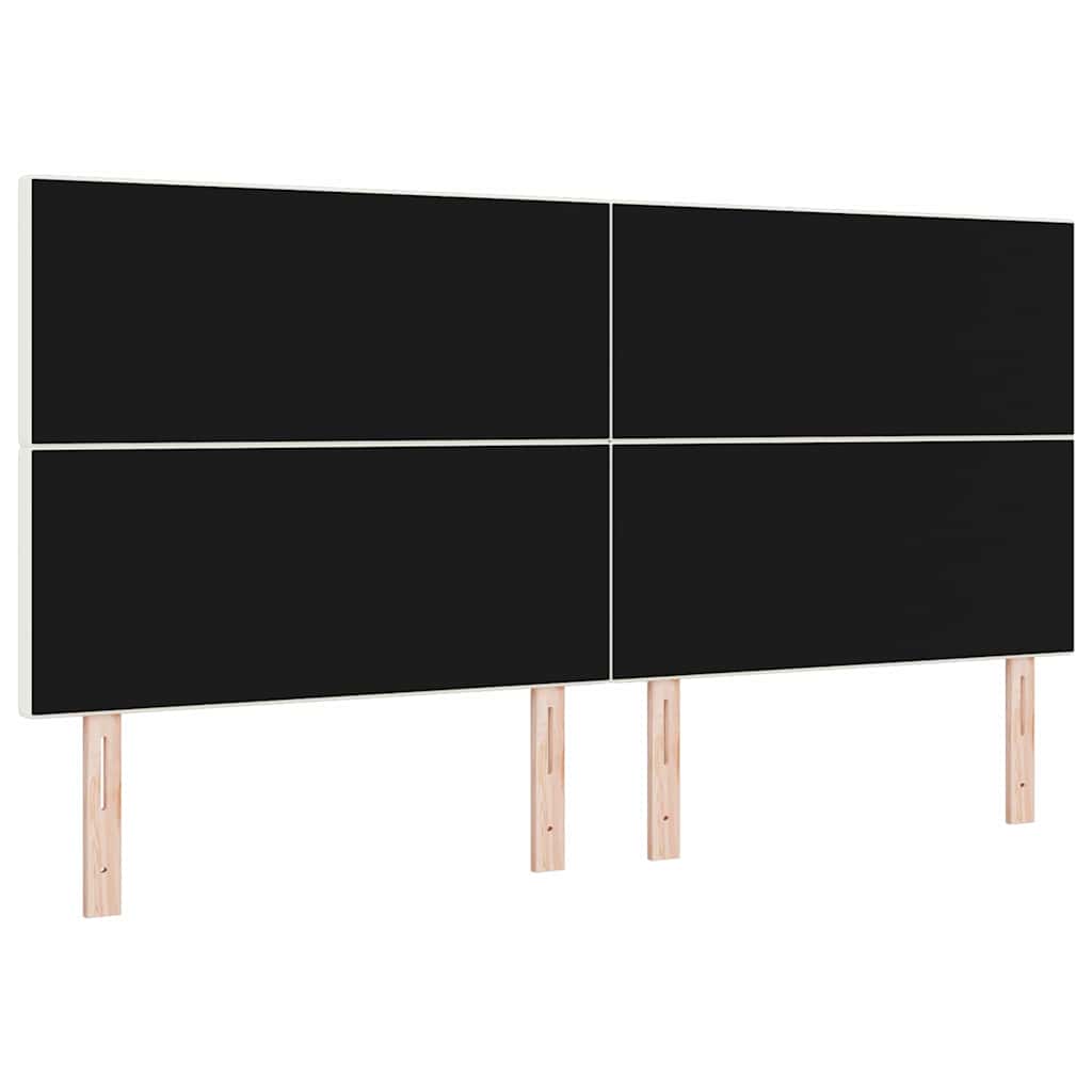 vidaXL Wezgłowie LED z paskami LED Kremowy 200 cm Tkanina sztruksowa