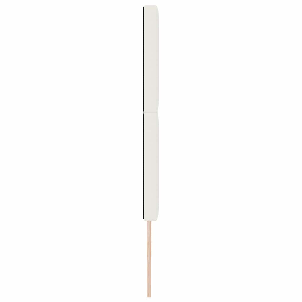 vidaXL Wezgłowie LED z paskami LED Kremowy 200 cm Tkanina sztruksowa