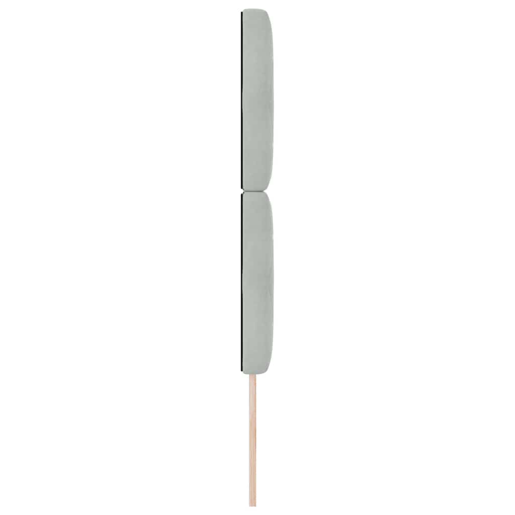 vidaXL Wezgłowie LED z paskami LED Jasnoszary 80 cm Aksamit