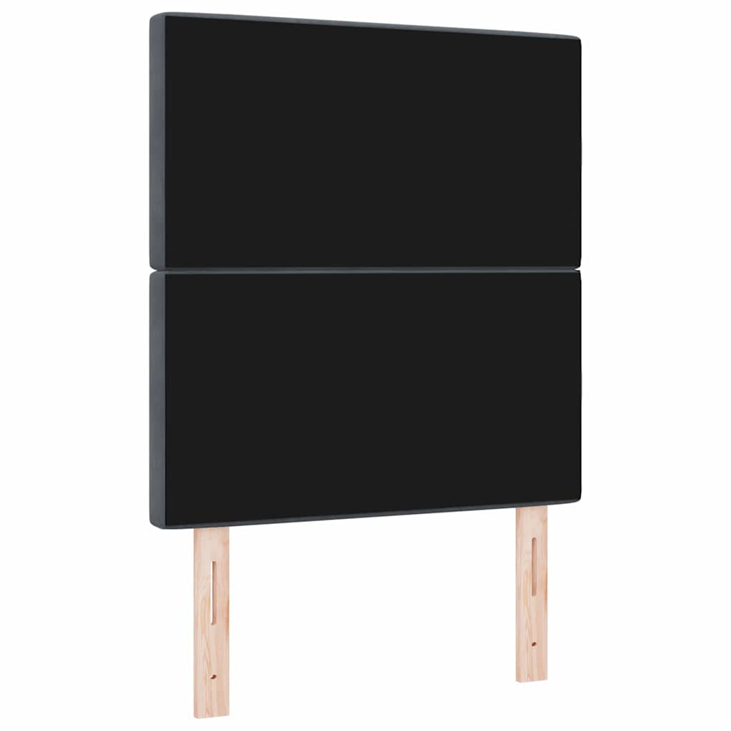 vidaXL Wezgłowie LED z paskami LED Ciemnoszary 80 cm Aksamit