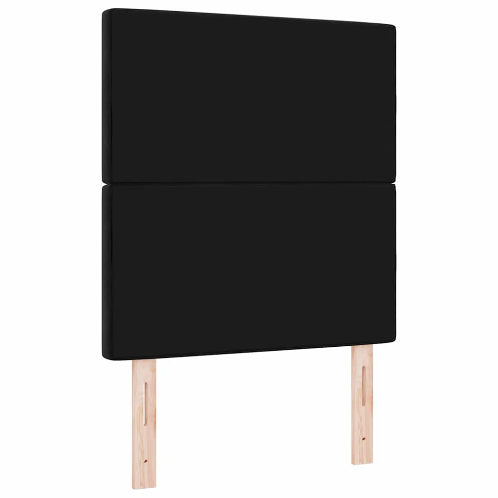 vidaXL Wezgłowie LED z paskami LED Z zagłówkiem Czarny 80 cm Aksamit