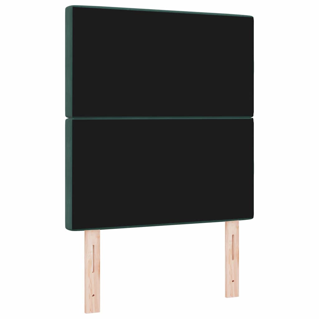 vidaXL Wezgłowie LED z paskami LED Ciemna zieleń 80 cm Aksamit
