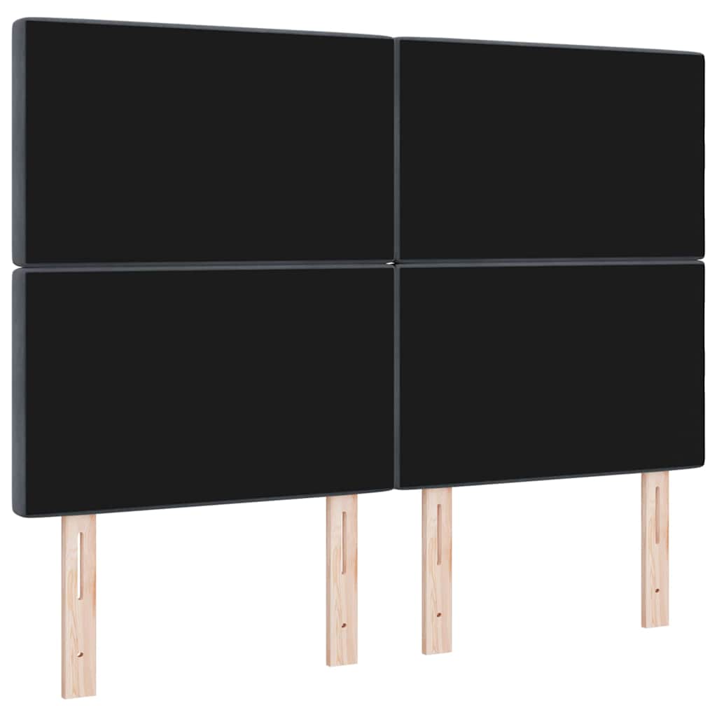 vidaXL Wezgłowie LED z paskami LED Ciemnoszary 144 cm Aksamit