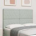 vidaXL Wezgłowie LED z paskami LED Jasnoszary 160 cm Aksamit