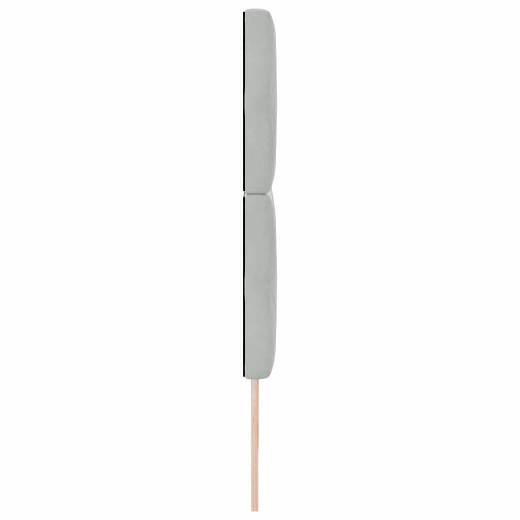 vidaXL Wezgłowie LED z paskami LED Jasnoszary 180 cm Aksamit