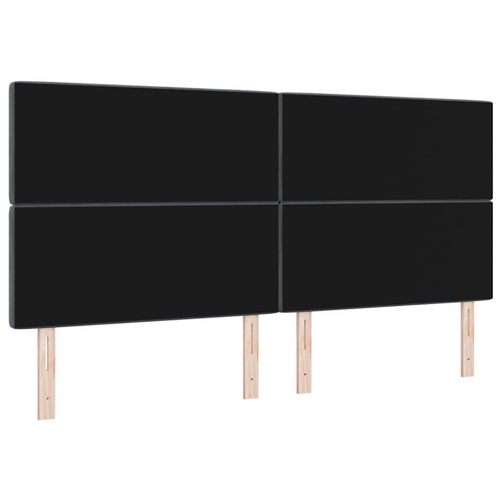 vidaXL Wezgłowie LED z paskami LED Ciemnoszary 200 cm Aksamit