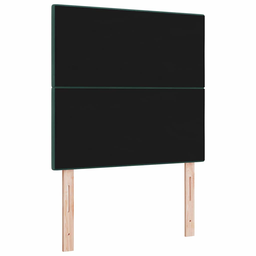 vidaXL Wezgłowie LED z paskami LED Zielony 90 cm Aksamit