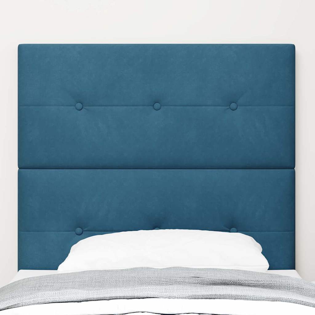 vidaXL Wezgłowie LED z paskami LED Niebieski 100 cm Aksamit