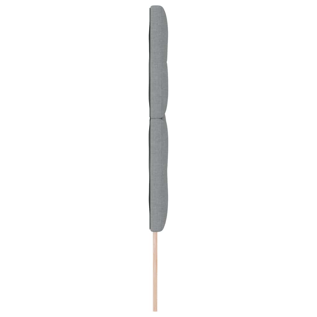 vidaXL Wezgłowie LED z paskami LED Jasnoszary 144 cm tkanina