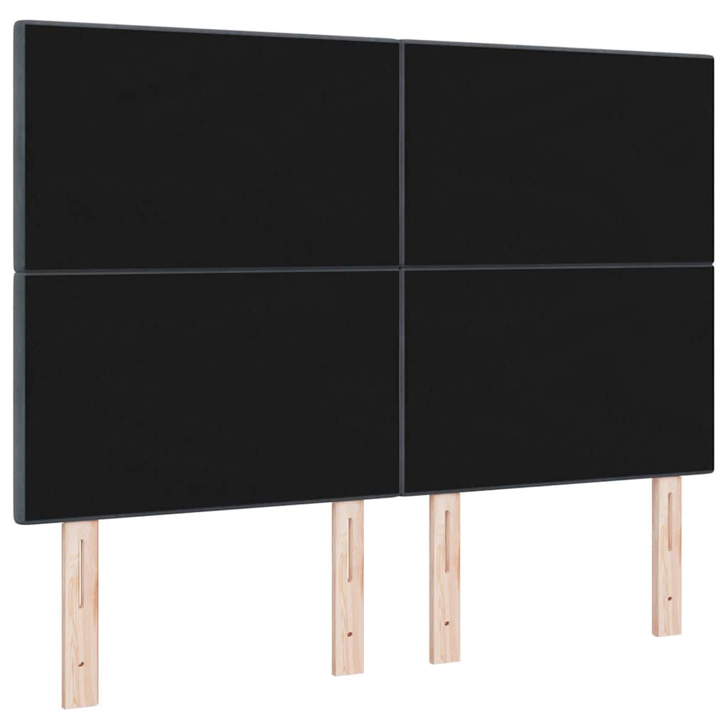 vidaXL Wezgłowie LED z paskami LED Szary 160 cm Aksamit