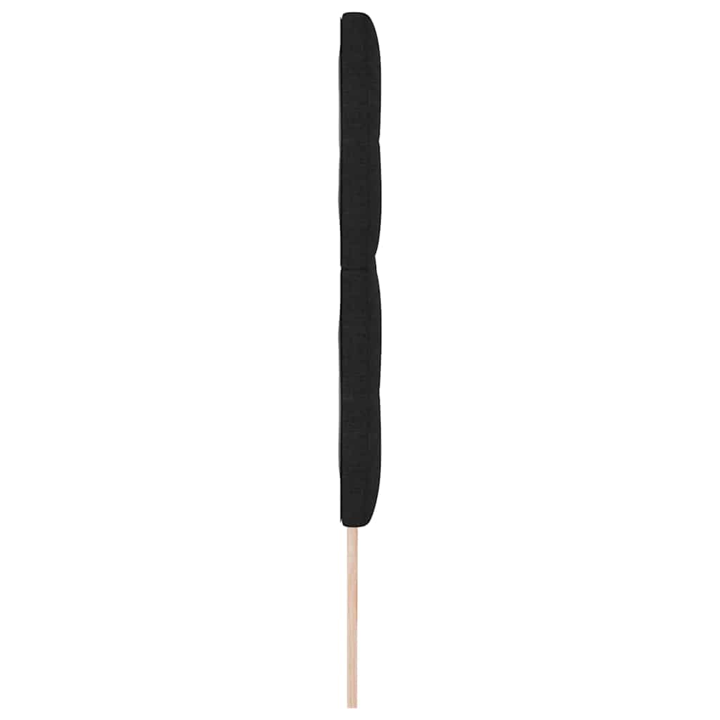 vidaXL Wezgłowie LED z paskami LED Z zagłówkiem Czarny 180 cm tkanina
