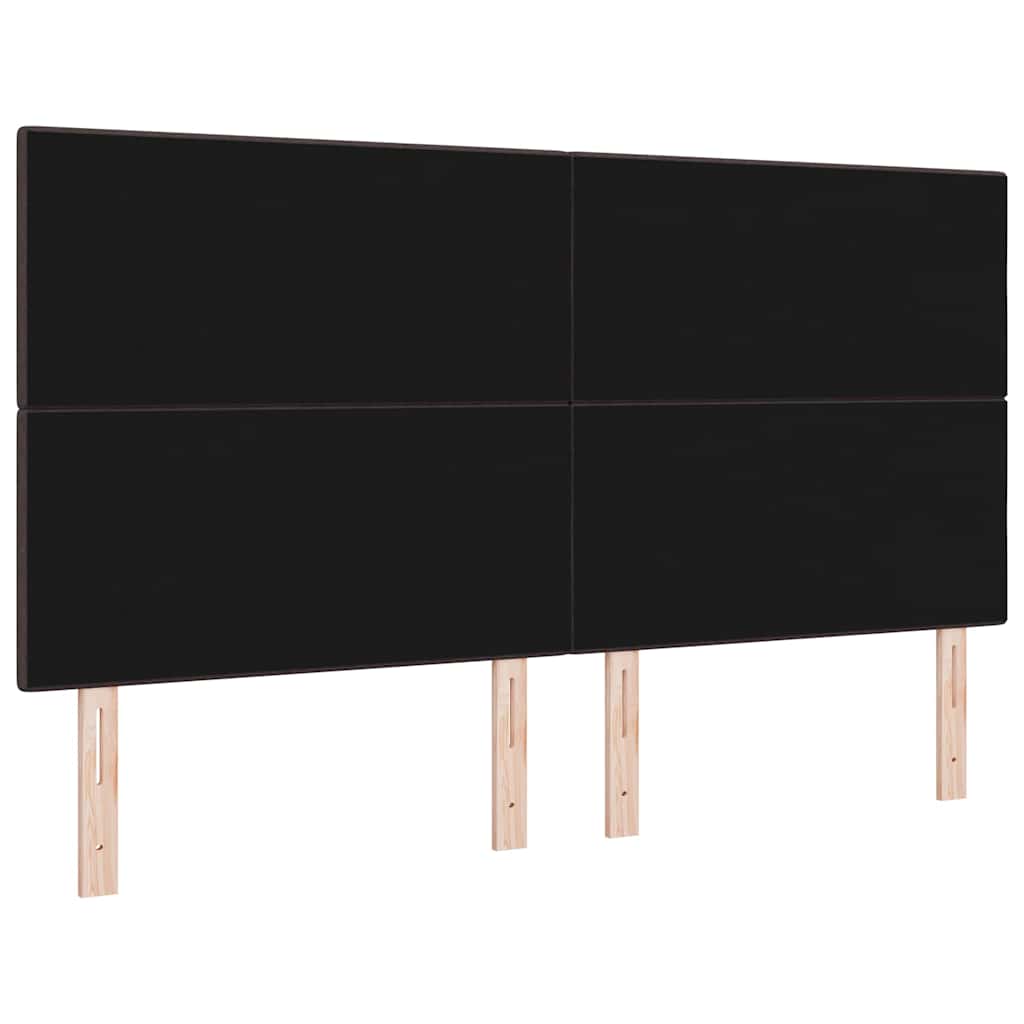 vidaXL Wezgłowie LED z paskami LED Ciemny brąz 180 cm tkanina
