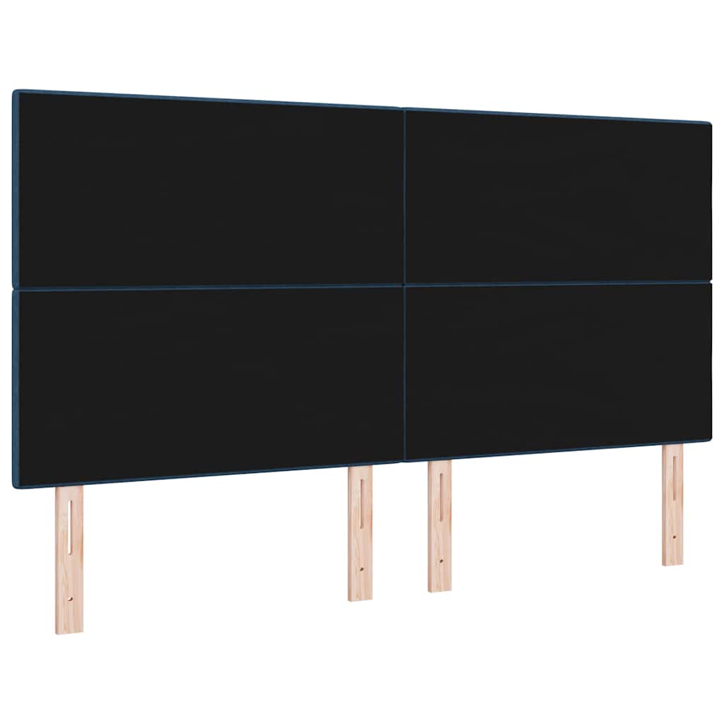 vidaXL Wezgłowie LED z paskami LED Niebieski 180 cm tkanina