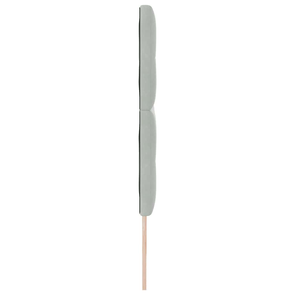 vidaXL Wezgłowie LED z paskami LED Jasnoszary 180 cm Aksamit