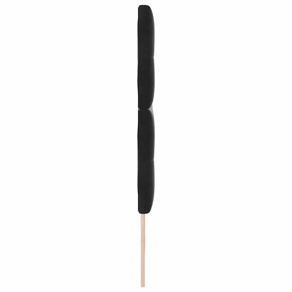 vidaXL Wezgłowie LED z paskami LED Czarny 180 cm Aksamit