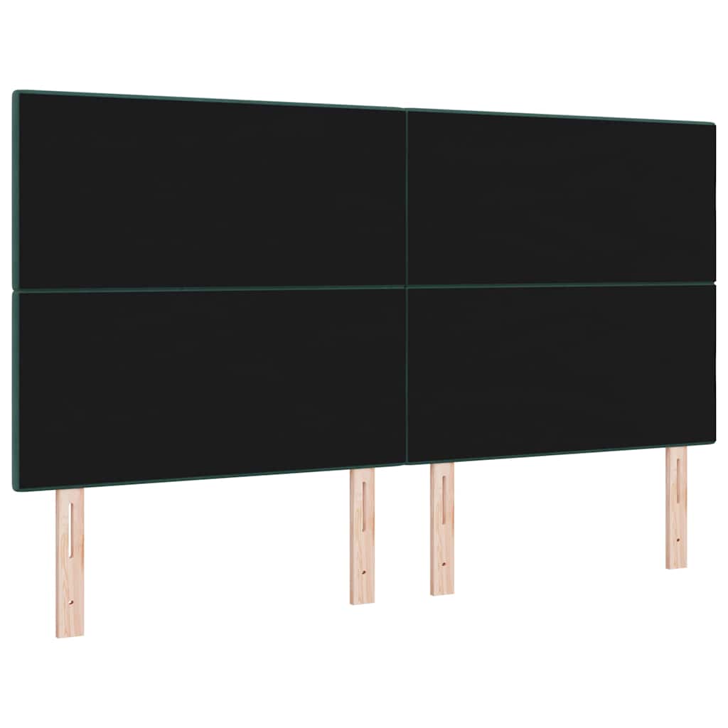 vidaXL Wezgłowie LED z paskami LED Zielony 180 cm Aksamit