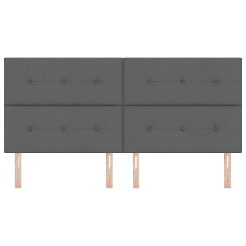 vidaXL Wezgłowie LED z paskami LED Ciemnoszary 200 cm tkanina