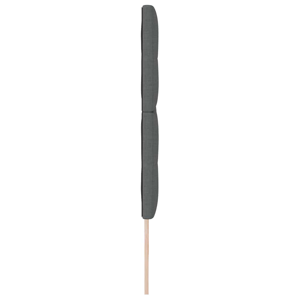 vidaXL Wezgłowie LED z paskami LED Ciemnoszary 200 cm tkanina
