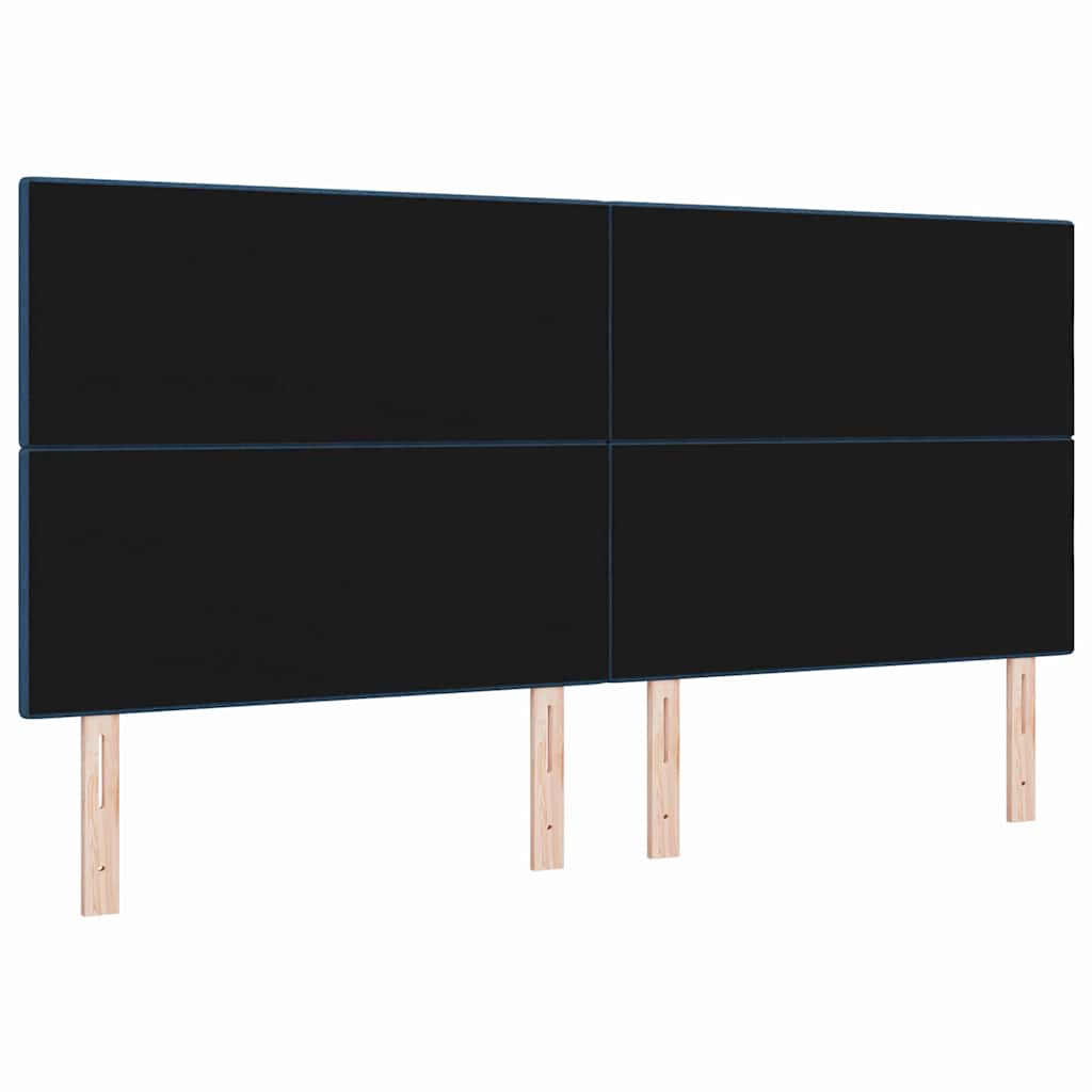 vidaXL Wezgłowie LED z paskami LED Niebieski 200 cm tkanina