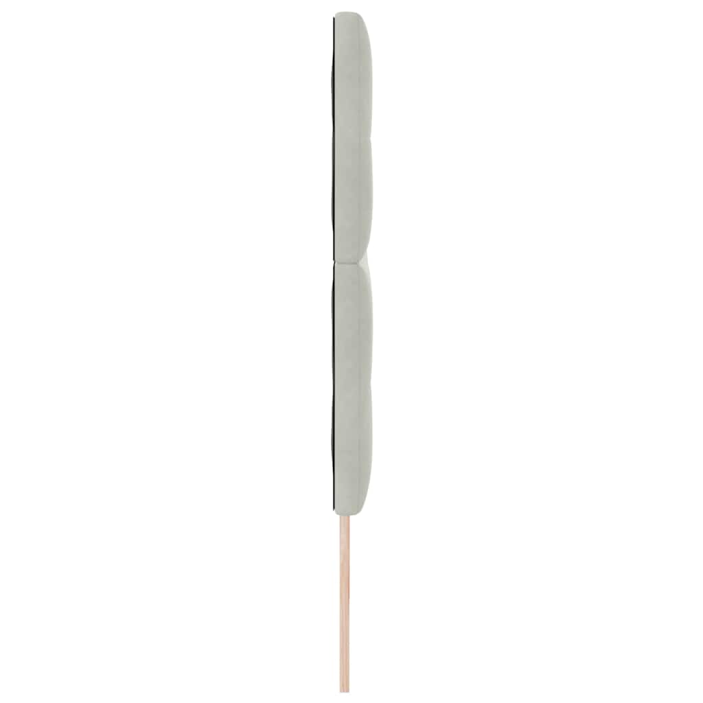 vidaXL Wezgłowie LED z paskami LED Jasnoszary 200 cm Aksamit