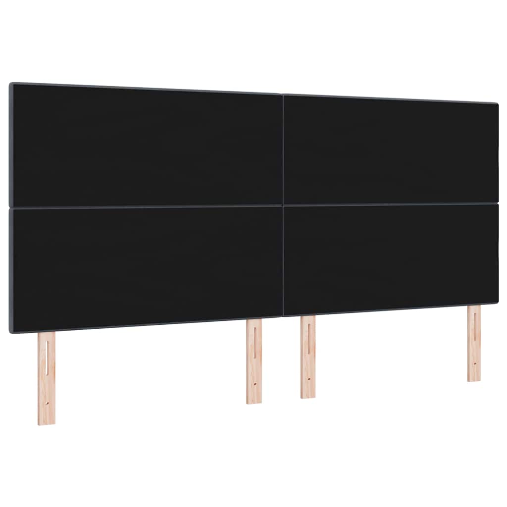 vidaXL Wezgłowie LED z paskami LED Szary 200 cm Aksamit