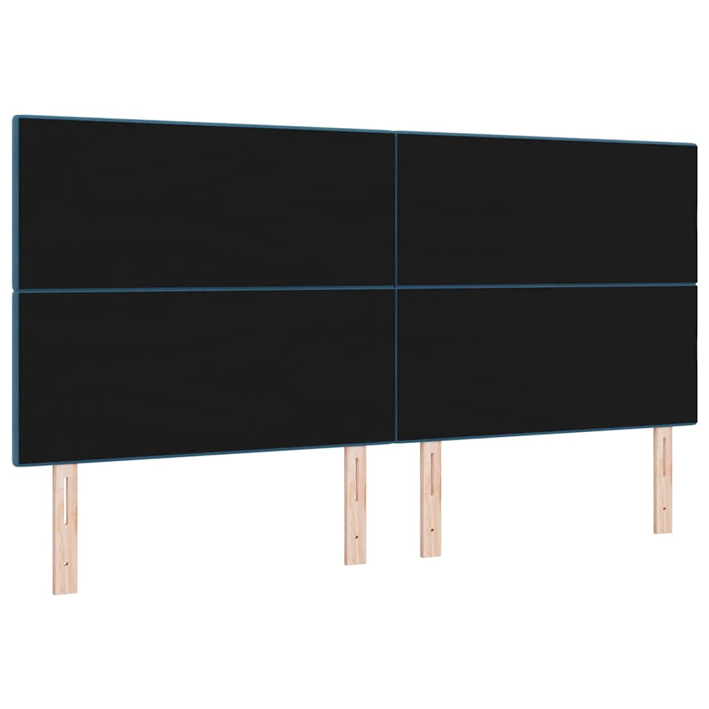 vidaXL Wezgłowie LED z paskami LED Niebieski 200 cm Aksamit