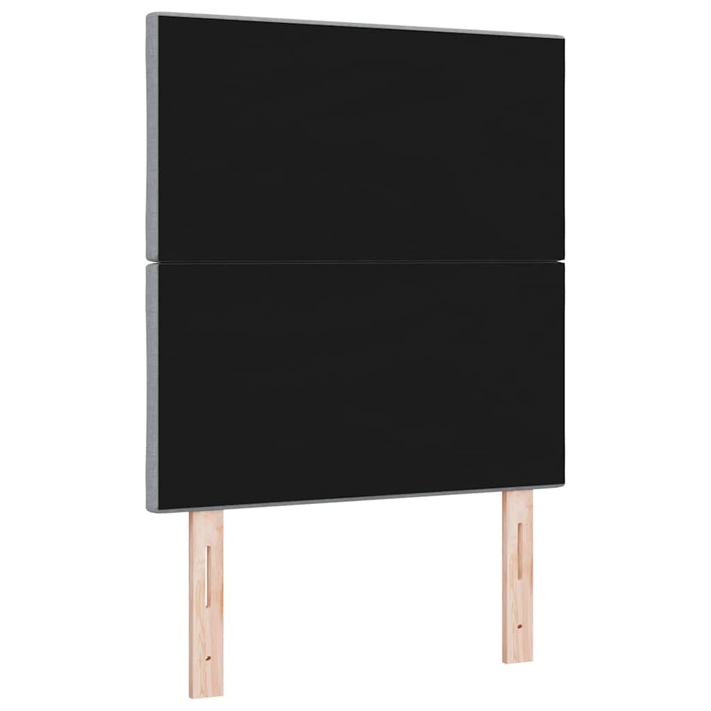 vidaXL Wezgłowie LED Jasnoszary 80 cm tkanina