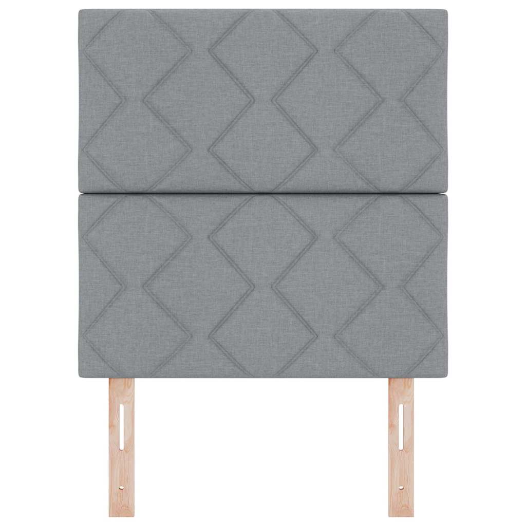 vidaXL Wezgłowie LED Jasnoszary 80 cm tkanina