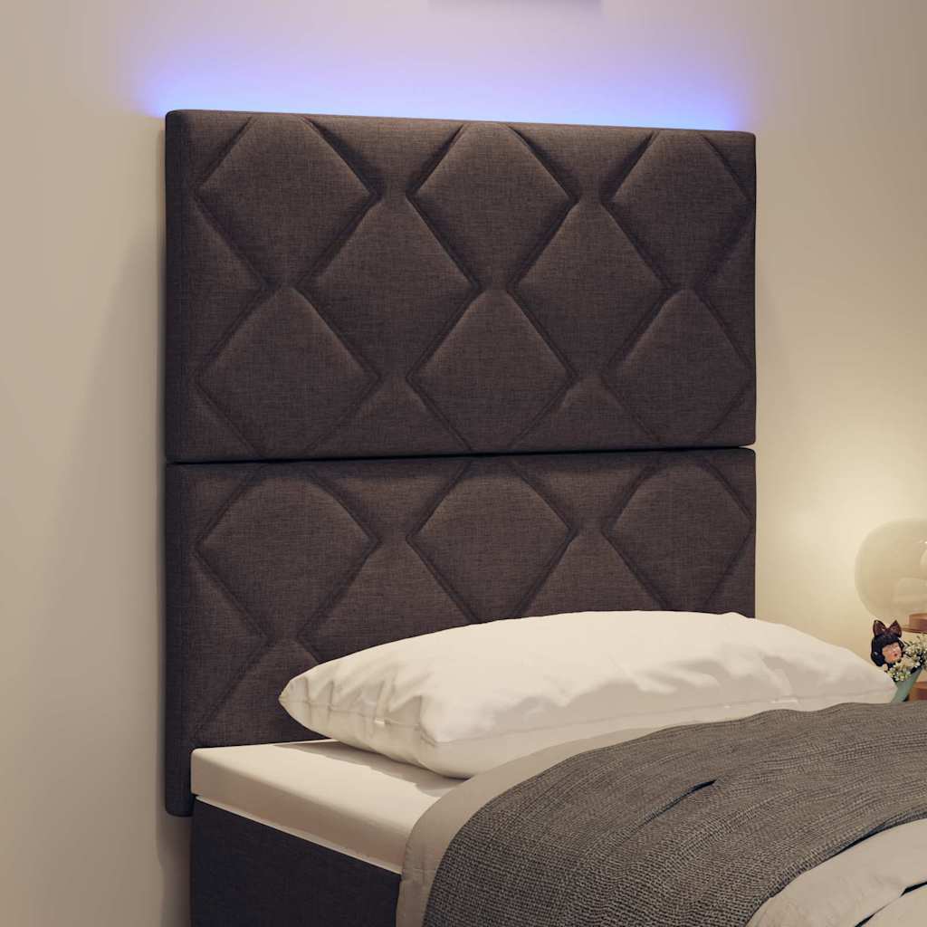 vidaXL Wezgłowie LED Jasnoszary 80 cm tkanina