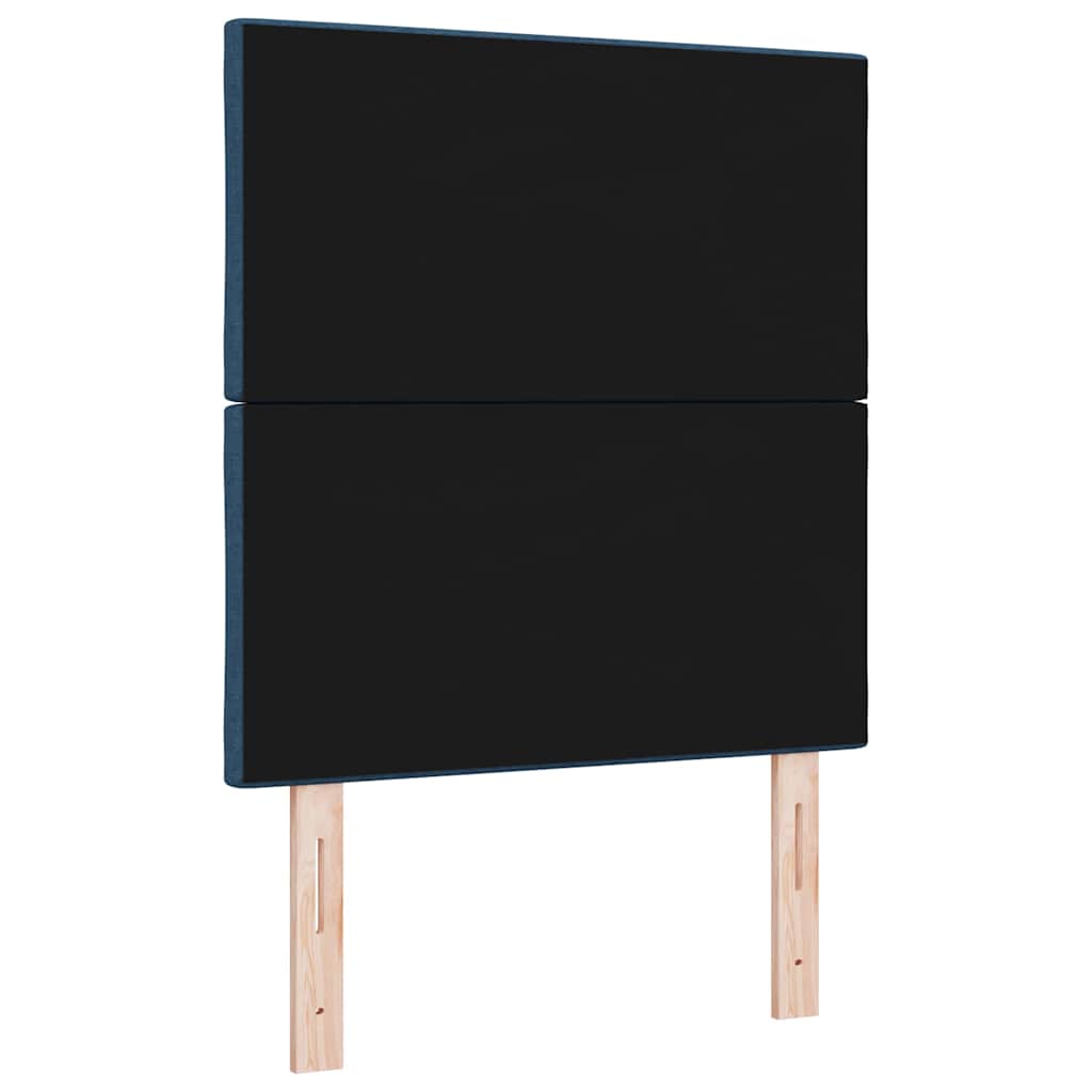 vidaXL Wezgłowie LED Niebieski 80 cm tkanina