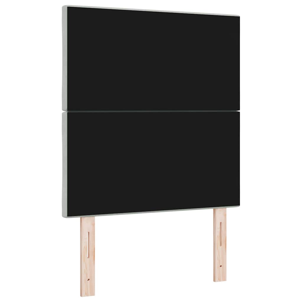 vidaXL Wezgłowie LED Jasnoszary 80 cm Aksamit
