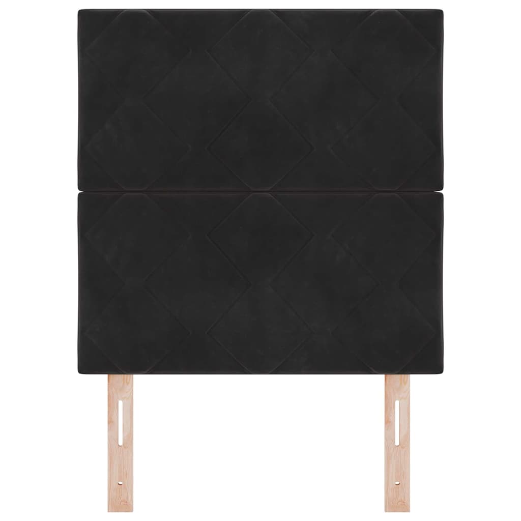 vidaXL Wezgłowie LED Czarny 80 cm Aksamit